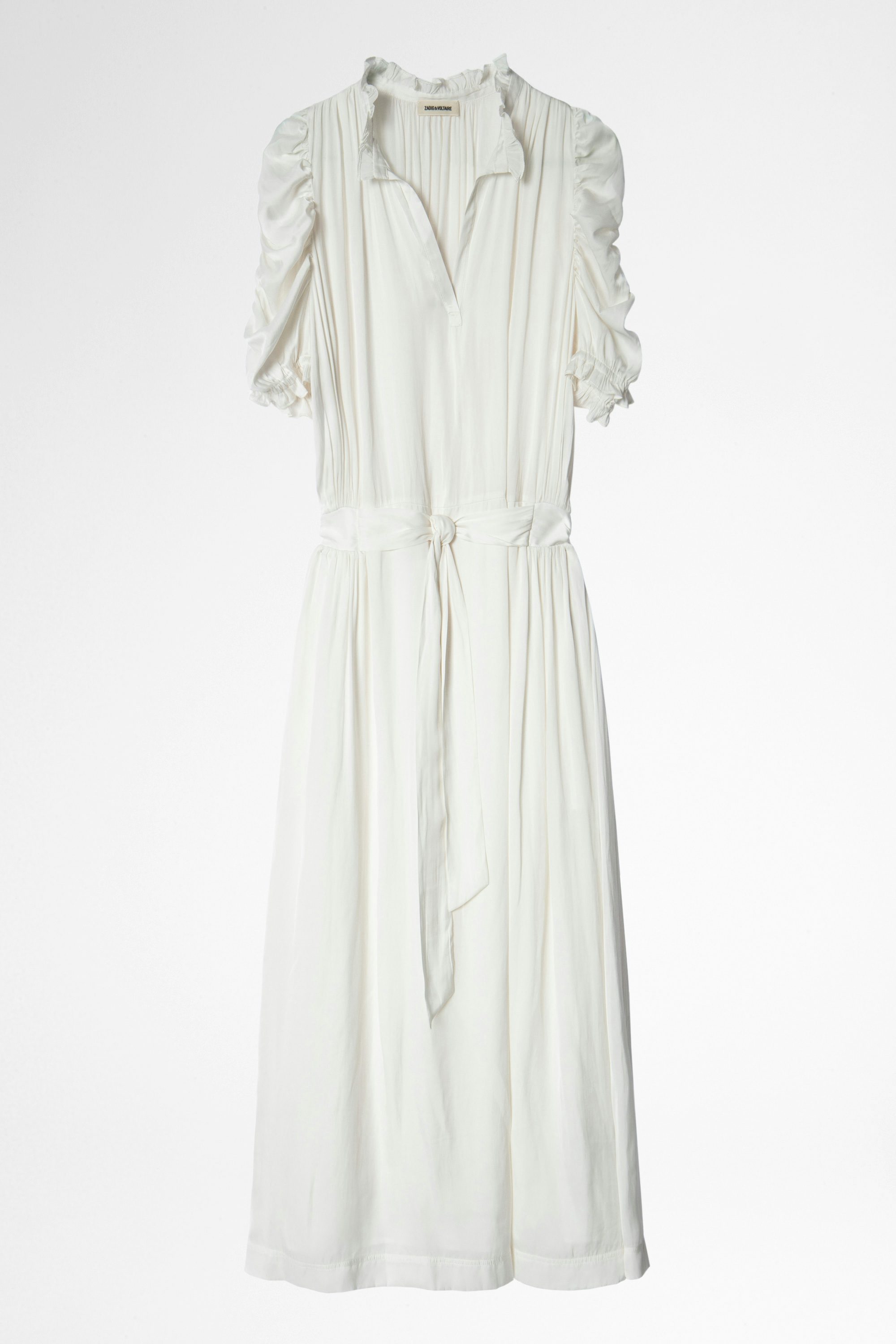 Ray Satin Dress - Women’s white dress.